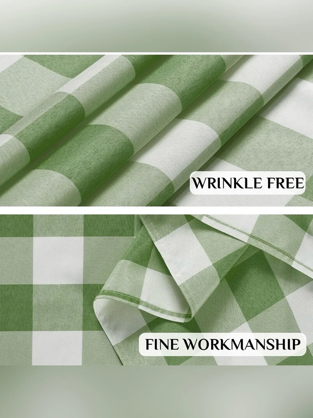 Softalker Gingham Checkered Tablecloth Rectangle